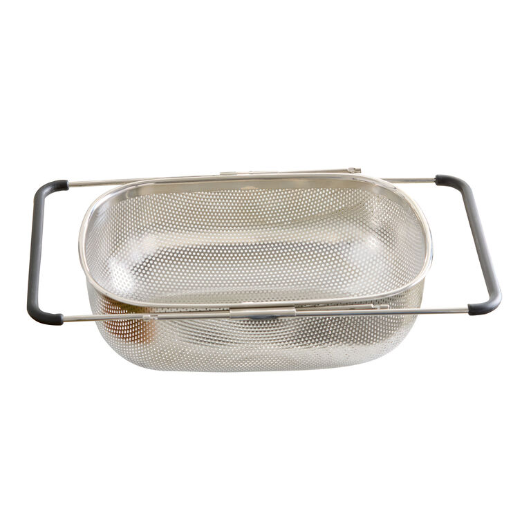 Black and Stainless Steel Expandable Sink Colander