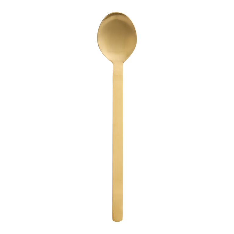 Brushed Gold Stainless Steel Cooking Spoon