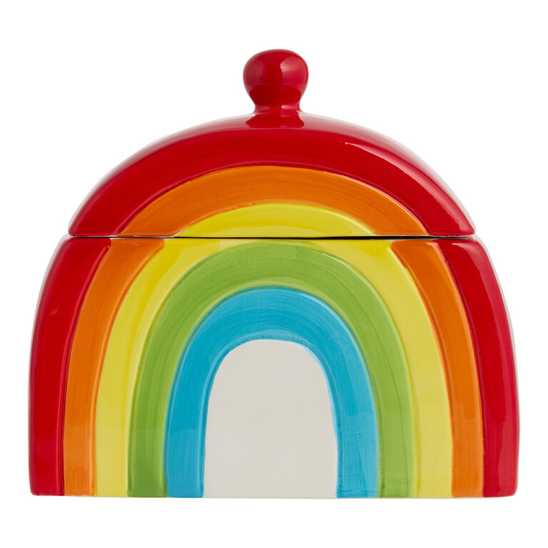 Ceramic Rainbow Figural Cookie Jar