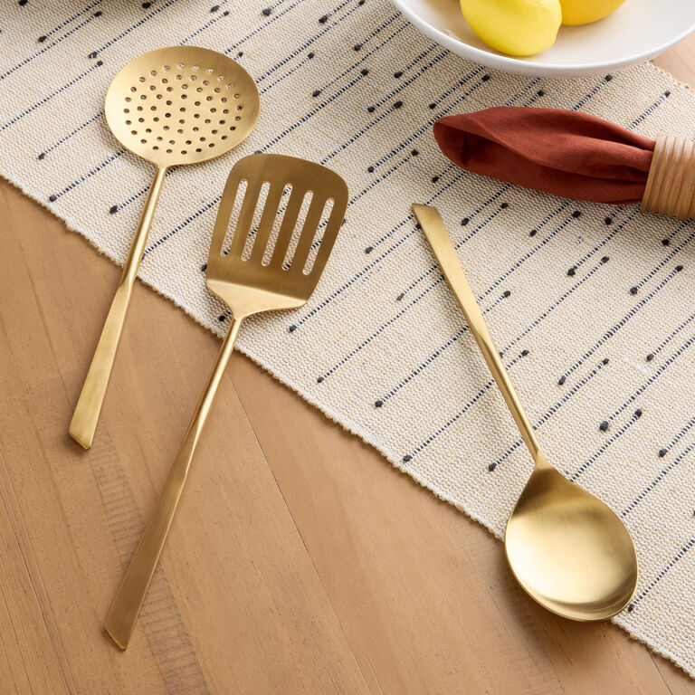 Gold Stainless Steel Modern Kitchen Utensil Collection