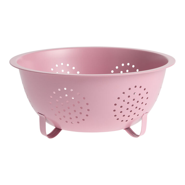 Large Lilac Stainless Steel Colander