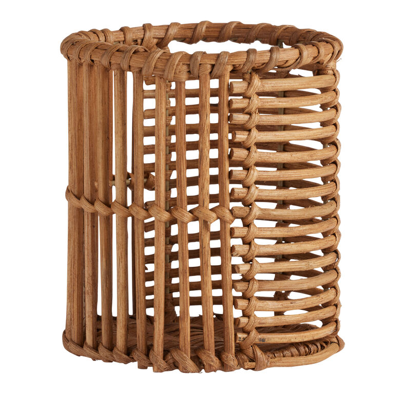Natural Rattan Utensil Holder