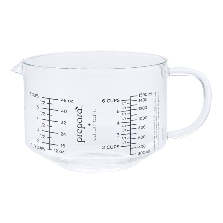 Prepara Catamount 6 Cup Glass Measuring Batter Bowl
