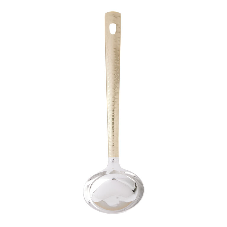 Two Tone Hammered Stainless Steel Ladle