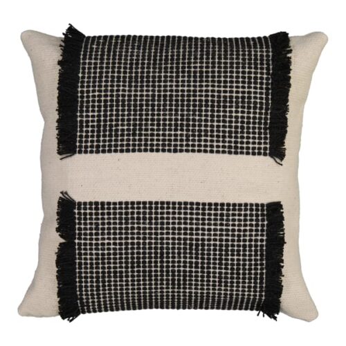 Amelia Jackson Black Centre Tassels Scatter Cushion Cover, 50cm x 50cm
