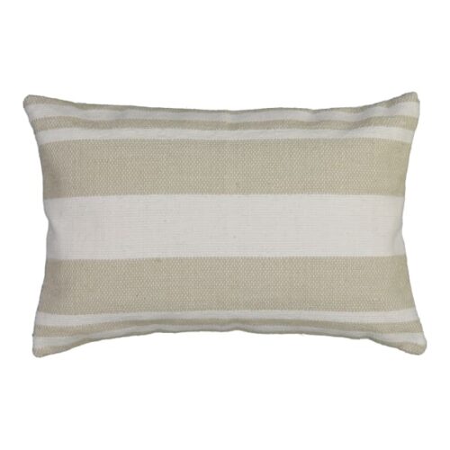 Amelia Jackson White & Sage Striped Scatter Cushion Cover, 40cm x 60cm