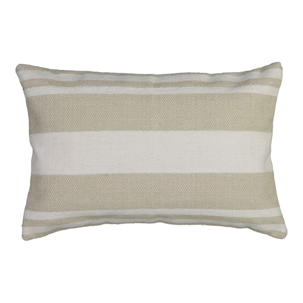 Amelia Jackson White & Sage Striped Scatter Cushion Cover, 40cm x 60cm
