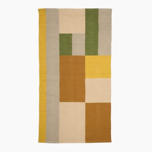Thread Office Abstract Blocks Cotton Runner, 80cm x 150cm
