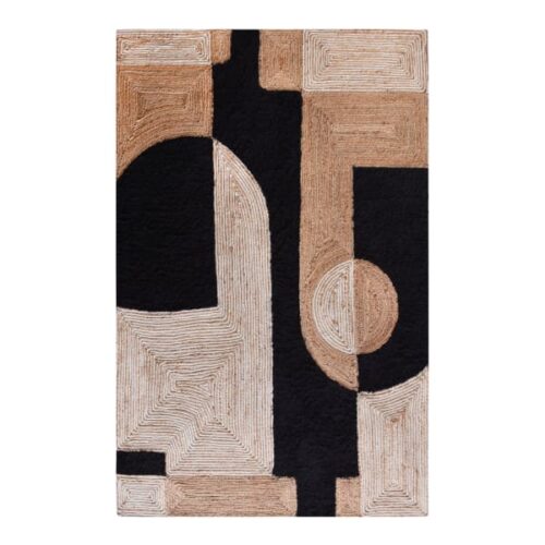Thread Office Black & Bone Museum Jute Blend Rug, 160cm x 230cm