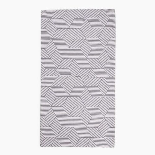 Thread Office Black Lino Jacquard Runner, 80cm x 150cm