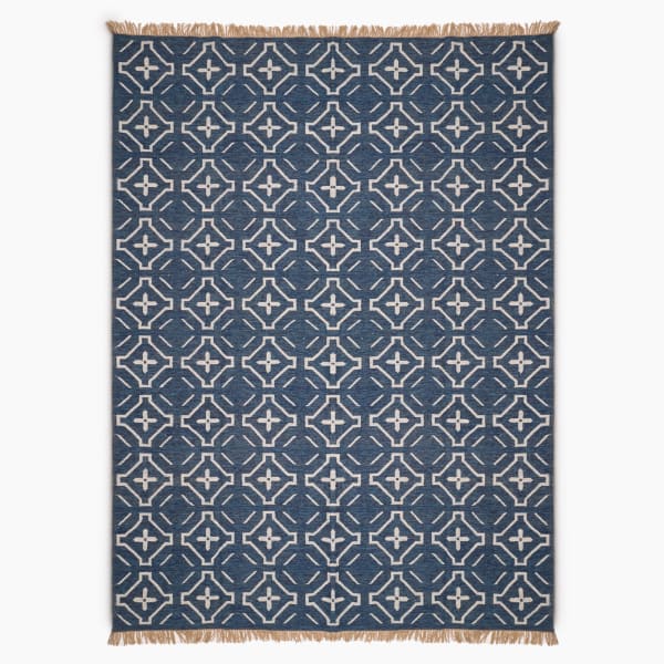 Thread Office Blue Global Geo Outdoor Area Rug, 270cm x 360cm