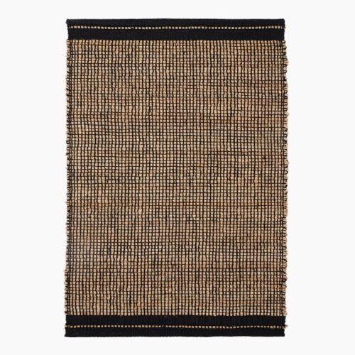 Thread Office Border Stripe Jute & Cotton Area Rug, 160cm x 230cm
