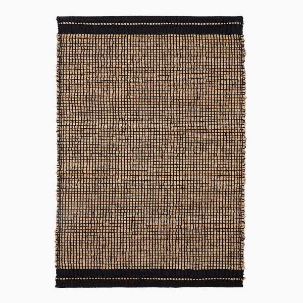 Thread Office Border Stripe Jute & Cotton Area Rug, 160cm x 230cm