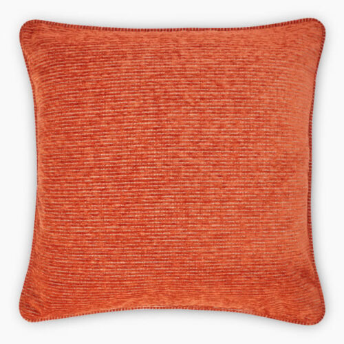 Thread Office Caramel Ticking Stripe Chenille Scatter Cushion Cover, 60cm x 60cm