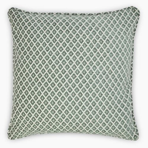 Thread Office Dark Green Geo Chenille Scatter Cushion Cover, 60cm x 60cm