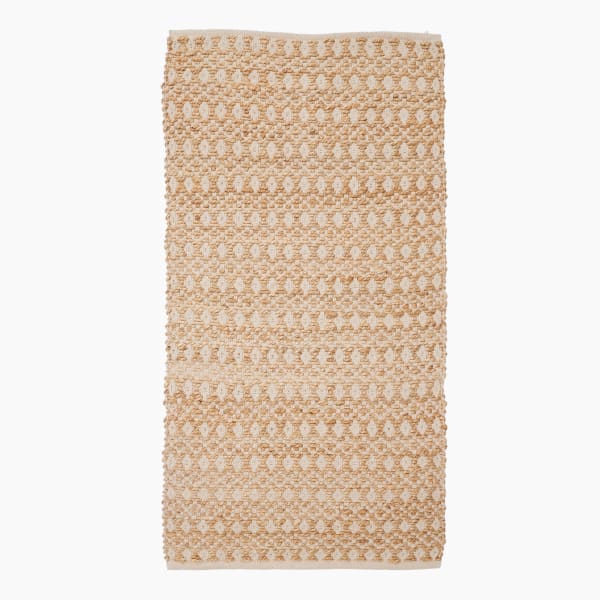 Thread Office Diamond Geo Jute Runner, 80cm x 150cm