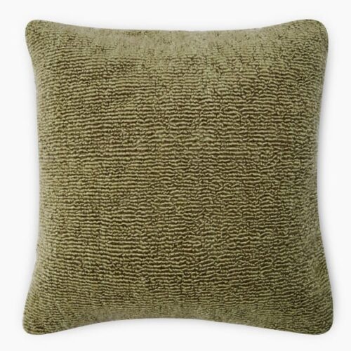 Thread Office Forest Green Bobble Textured Scatter Cushion with Feather Blend Inner, 50cm x 50cm
