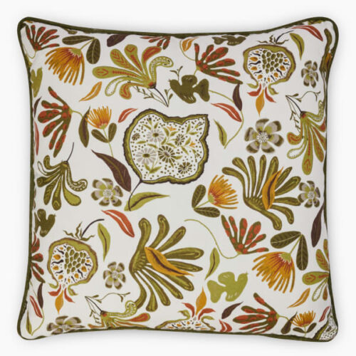 Thread Office Green Aubrey Printed Scatter Cushion with Feather Blend Inner, 60cm x 60cm