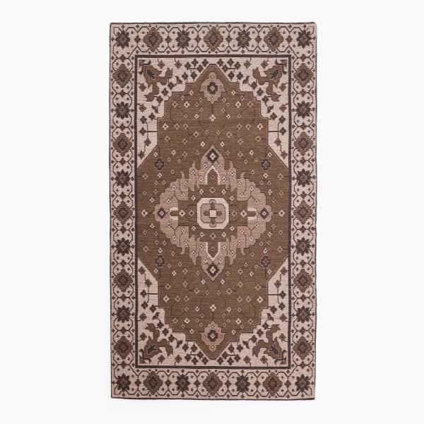 Thread Office Green Meerut Persian Jacquard Chenille Runner, 80cm x 150cm