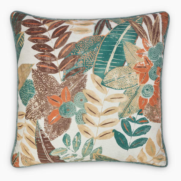 Thread Office Greenery Kyla Printed Scatter Cushion with Feather Blend Inner, 60cm x 60cm Thread Office Greenery Kyla Printed Scatter Cushion with Feather Blend Inner, 60cm x 60cm