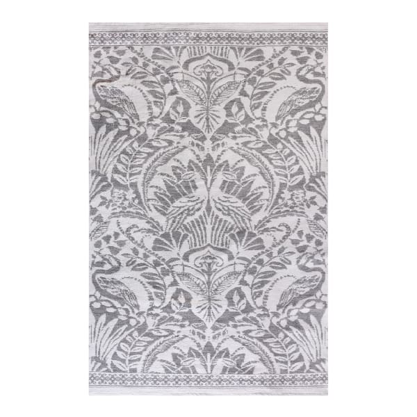 Thread Office Grey Carder Jacquard Woven Outdoor Rug, 160cm x 230cm