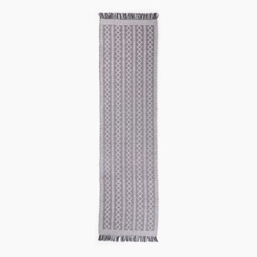 Thread Office Grey Diamond Woven Jacquard Runner, 80cm x 300cm