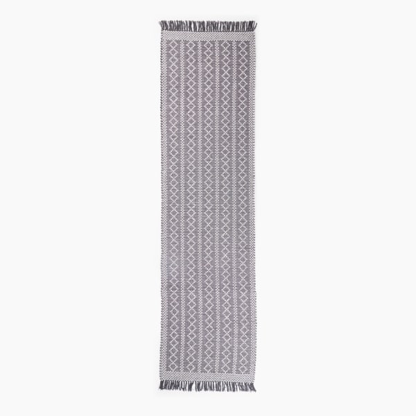 Thread Office Grey Diamond Woven Jacquard Runner, 80cm x 300cm