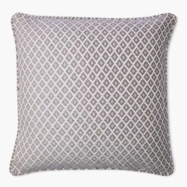 Thread Office Grey Geo Chenille Scatter Cushion Cover, 60cm x 60cm
