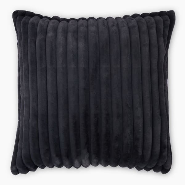 Thread Office Grey Rochele & Captivate Faux Fur Scatter Cushion with Feather Filled Inner, 60cm x 60cm