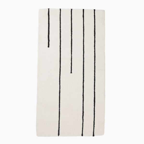 Thread Office Monochrome Tufted Lines Runner, 80cm x 150cm