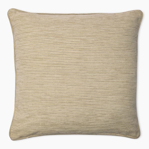 Thread Office Natural Ticking Stripe Chenille Scatter Cushion Cover, 60cm x 60cm