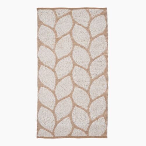 Thread Office Natural & White Petal Geo Outdoor Runner, 80cm x 150cm