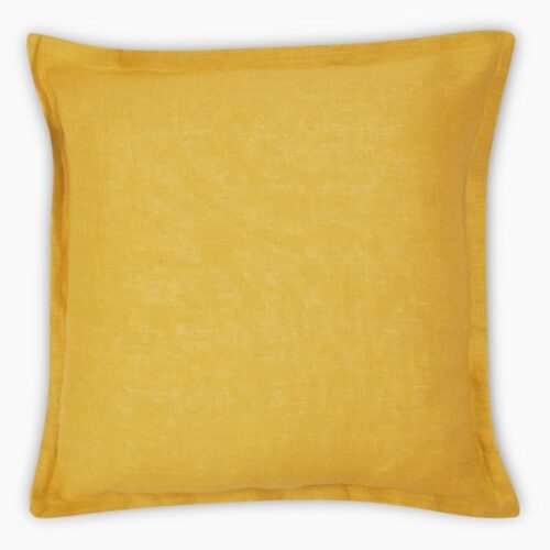 Thread Office Ochre Linen Scatter Cushion Cover, 50cm x 50cm