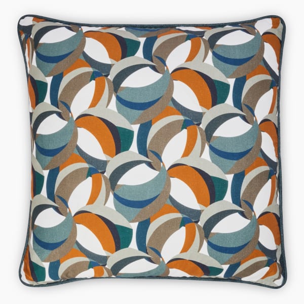 Thread Office Ochre Munson Printed Scatter Cushion Cover, 60cm x 60cm