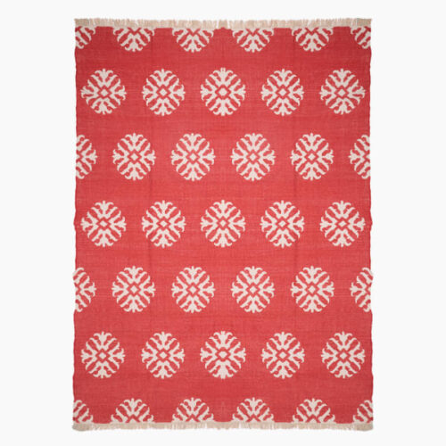 Thread Office Red Block Print Outdoor Area Rug, 270cm x 360cm