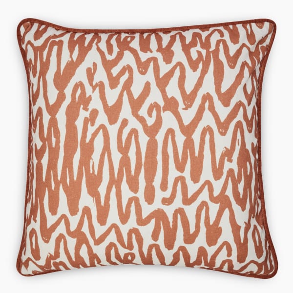 Thread Office Rust Taneka Scatter Cushion Cover, 50cm x 50cm