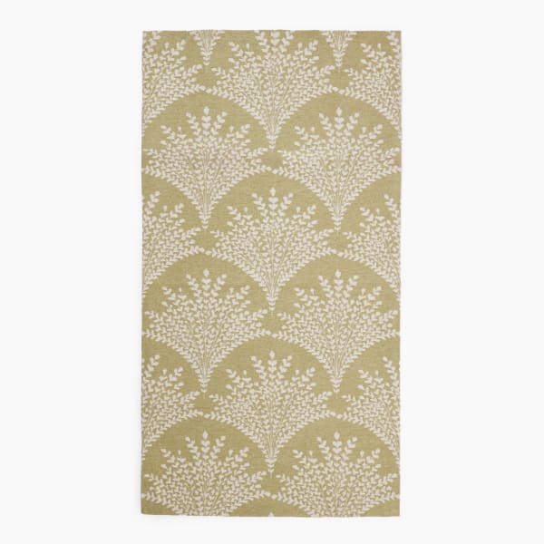 Thread Office Sage Block Flower Jacquard Chenille Runner, 80cm x 150cm