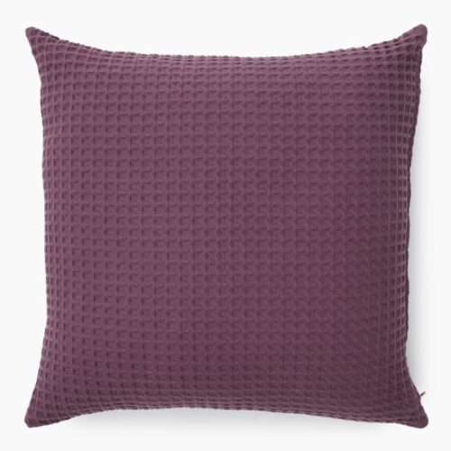 Thread Office Sangria Waffle Scatter Cushion with Feather Blend Inner, 60m x 60cm