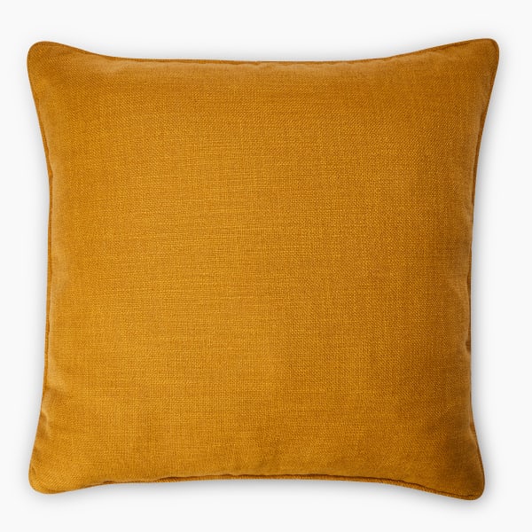 Thread Office Sulphur Moldova Scatter Cushion with Feather Blend Inner, 60cm x 60cm